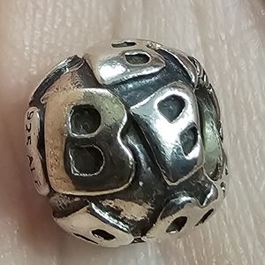 Pandora letter charm 925ale & 14K Gold